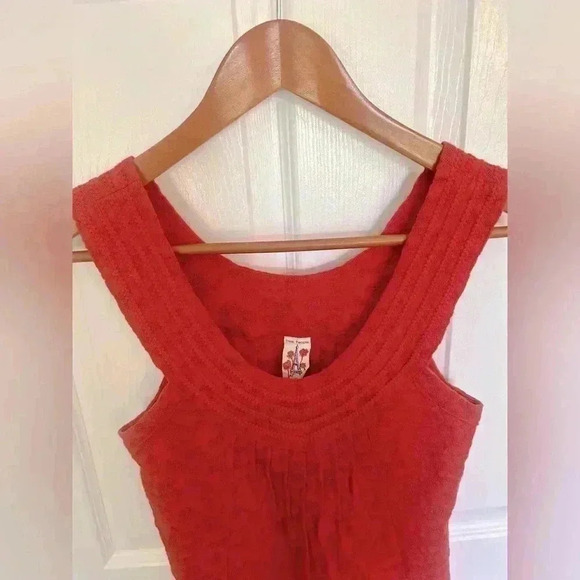 Free People Orange Lace Tank size Small - Picture 2 of 4